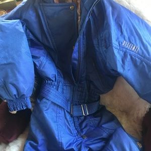 Ski One Piece Jumpsuit, Sz 8P, Vibrant Electric Blue, LIKE NEW